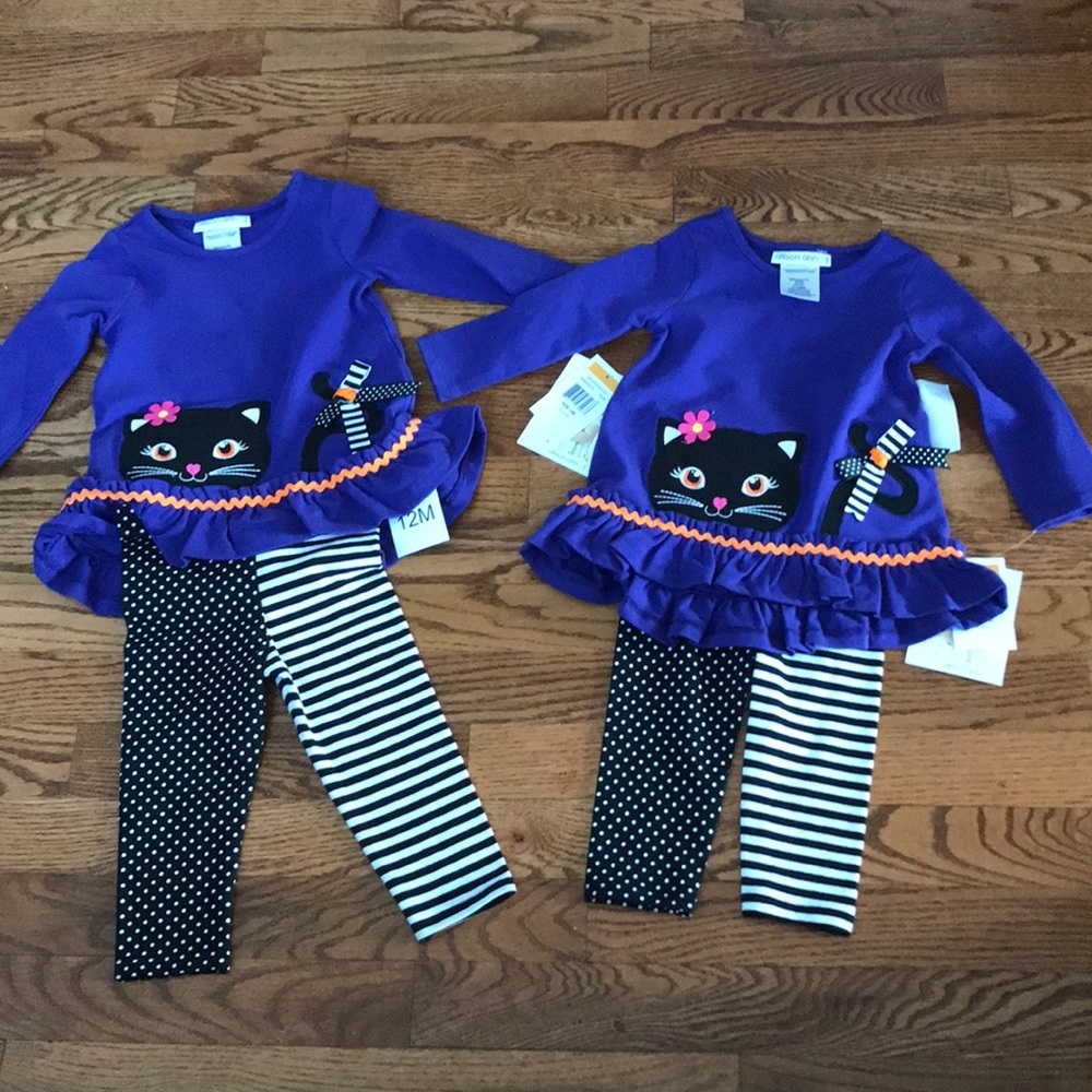 Allison Ann 12 months  girl Twin Halloween Outfits